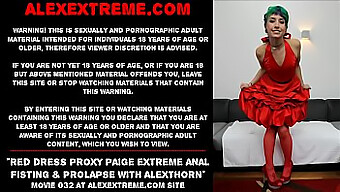 Proxy Paige Experiences Intense Anal Fisting And Prolapse In A Revealing Red Dress.