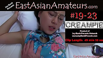 Ægte Asiatisk Pige June Liu'S Creampie-Oplevelse Med Jay Bank