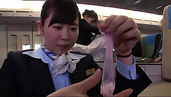 Uniformed Stewardess Gives A Sensual Blowjob And Expertly Pleasures A Shaved Pussy