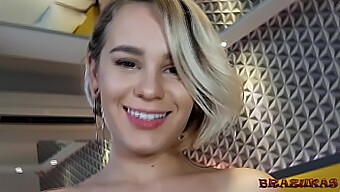 Blonde Teen Natalie Cortez Caught Giving Oral And Taking Cum