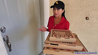 Ember Snow Brings Steamy Threesome To A Pizza Delivery