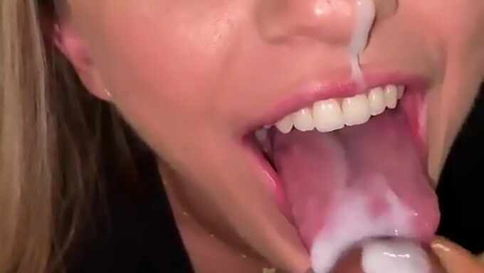 Pov Blowjob With Tongue Action And Orgasm