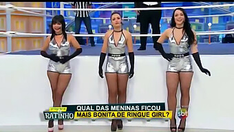 Tres Veces Más Emocionante: Chicas Del Programa Furtivas Se Entregan Al Juego Oral Y Con Dildo