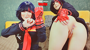 Ryuko Matoi'S Hete Møte Med En Naken Lærer Fører Til Intens Nytelse I Alle Åpninger, Som Kulminerer I En Rektal Creampie - Cosplay Klk Spooky Boogie