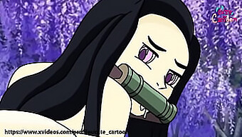 Nezuko Og Tanjiros Lidenskapelige Møte I Demon Slayer Hentai