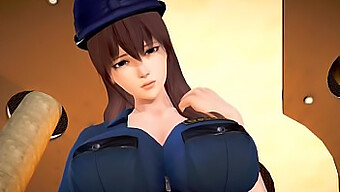 Gorgeous Anime Cop Experiences Wild 69 Action