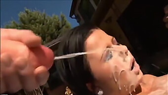 Facial Cumshot In Bukkake Gangbang