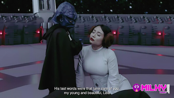 In Una Versione Umoristica Di Star Wars, Il Saggio Maestro Yoda Si Impegna In Momenti Intimi Con La Seducente Principessa Leia