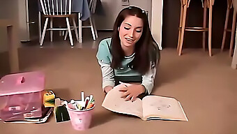 Brunette Cutie Chloe 18 Shows Off Her Tight Pussy And Crayons