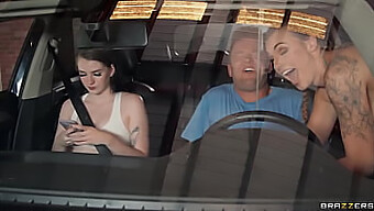 Cumshot In The Car: Kenzie Love'S Blowjob In The Drive-Thru