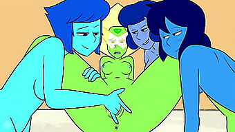 Peridot的大奶子和狂欢在新的hentai恶搞视频中