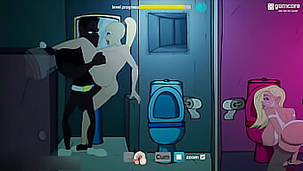 A Man Engages In Anal Sex With A Prostitute In The Bathroom Of A Club, As Depicted In A 2d Animated Hentai Video