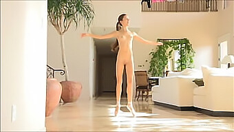 Skinny Claire Evans In A Ballet Studio For A Sensual Encounter